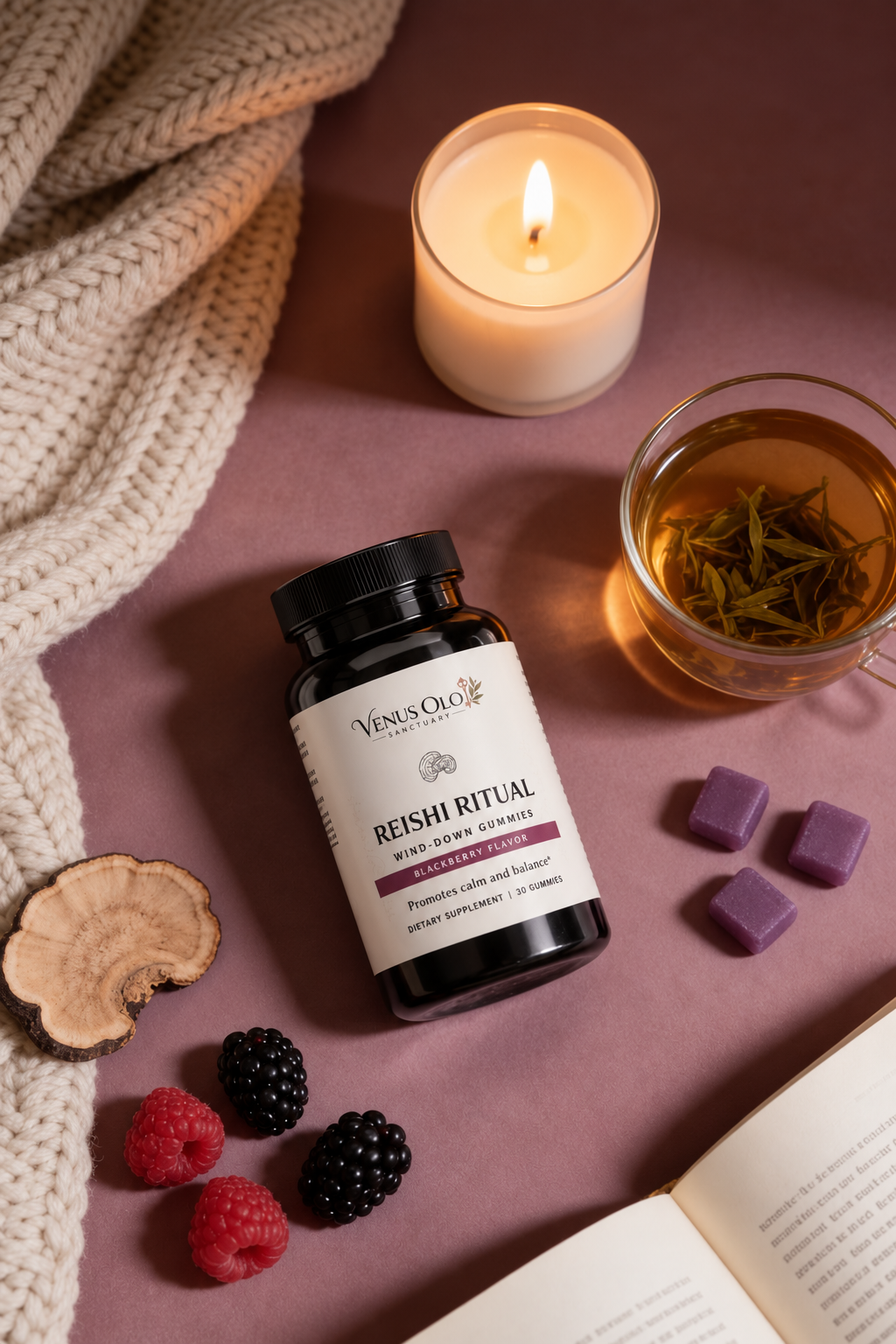 Reishi Ritual Gummies • Adaptogen Calm & Stress Relief