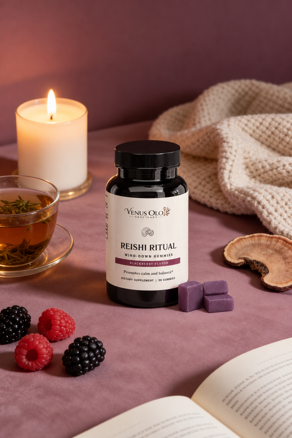 Reishi Ritual Gummies • Adaptogen Calm & Stress Relief