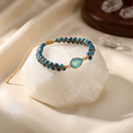 Cross-border Natural Stone Bracelet Water Drop Shape Sapphire Couple Woven Bracelet