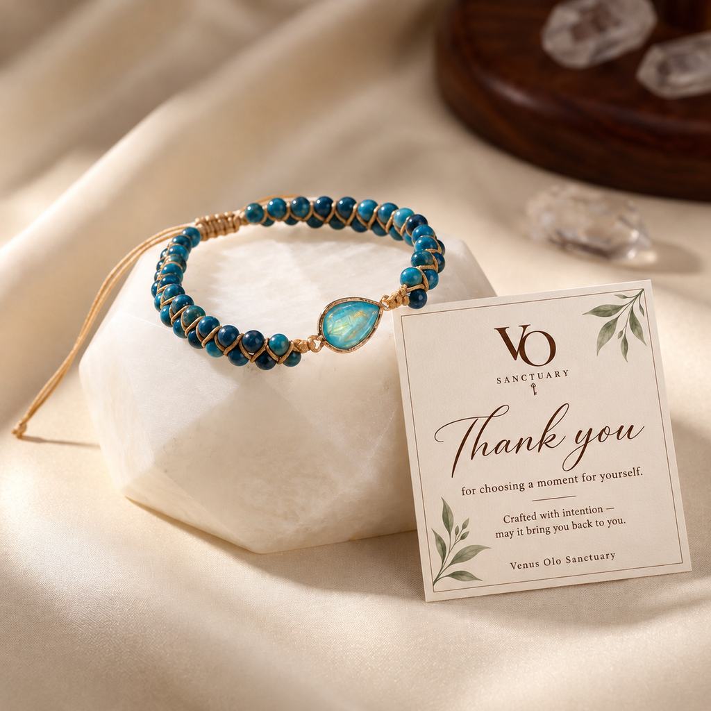 Cross-border Natural Stone Bracelet Water Drop Shape Sapphire Couple Woven Bracelet